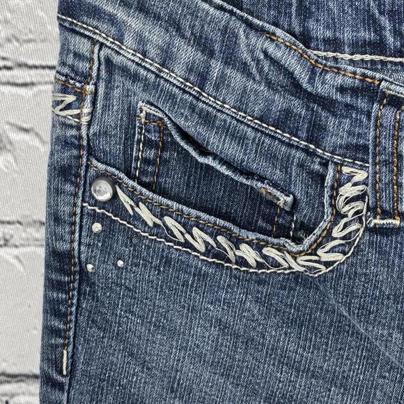 2/$20 Girls L.e.i Kate Low Rise Skinny Jeans Size 16 Regular | Stretch Denim Fit - Picture 3 of 8